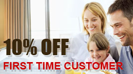 10% discount for first time customers